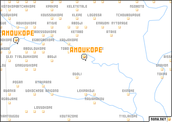 map of Amoukopé