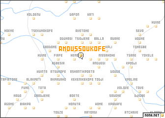 map of Amoussoukofé