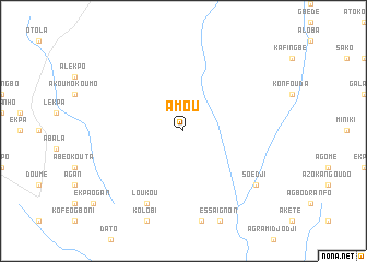 map of Amou