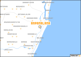 map of Ampanalana