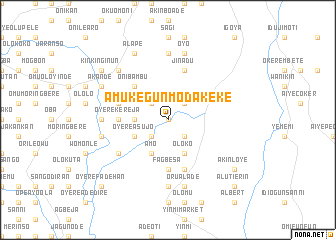 map of Amukegun Modakeke