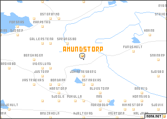 map of Amundstorp