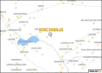 map of Anaco Abajo