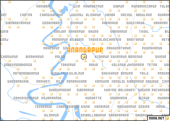 map of Ānandapur