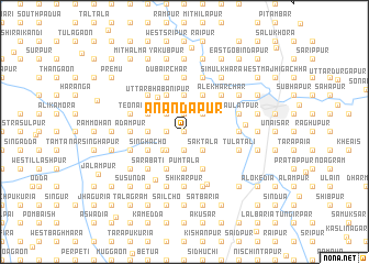 map of Anandāpur