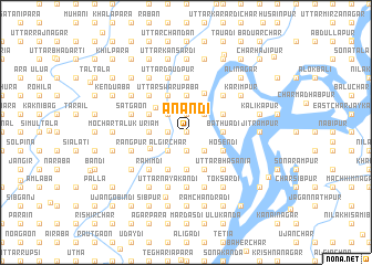 map of Ānandi