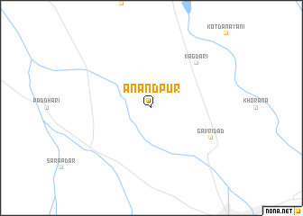 map of Ānandpur