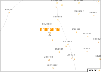 map of Anandwāsi