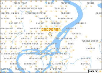 map of Ānārābād