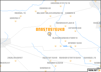 map of Anastasʼyevka