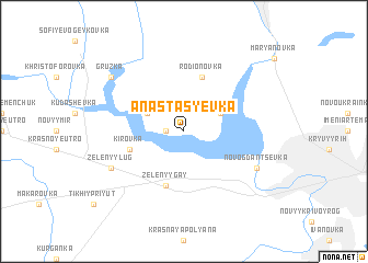 map of Anastasʼyevka