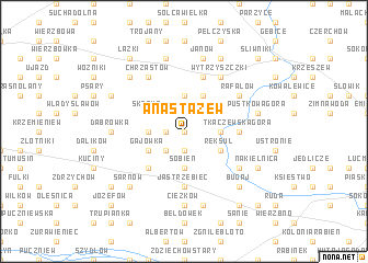 map of Anastazew