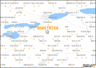 map of Anastazew