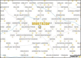 map of Anastazów