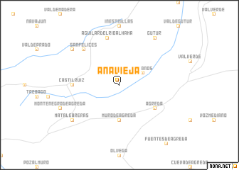 map of Añavieja