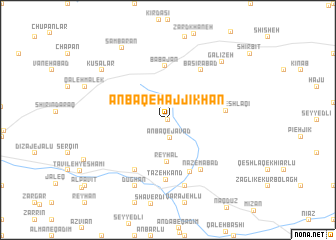 map of Anbāq-e Ḩājjīkhān