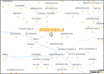 map of Anbār-e Bālā