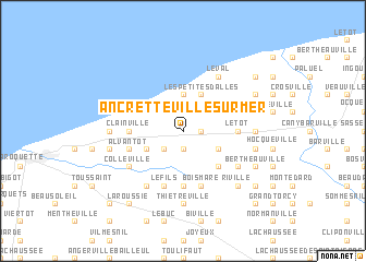 map of Ancretteville-sur-Mer