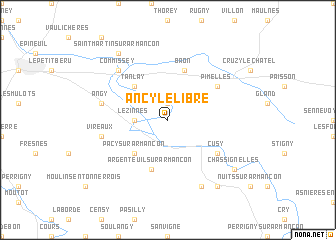 map of Ancy-le-Libre