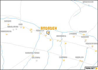 map of Andādeh