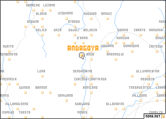 map of Andagoya