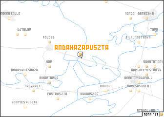 map of Andaházapuszta