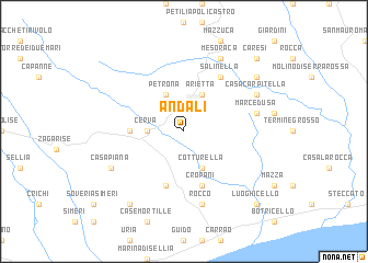 map of Andali