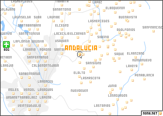 map of Andalucía