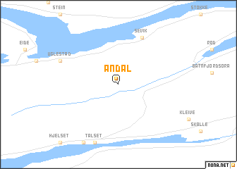 map of Åndal
