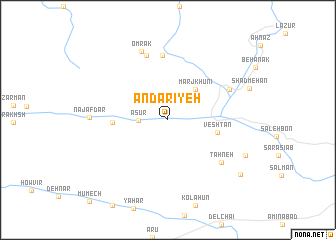 map of Andarīyeh