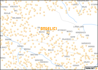 map of Anđelići