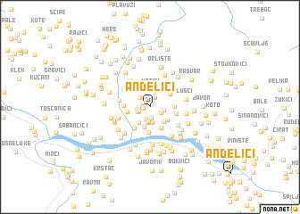 map of Andelići