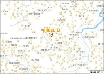 map of Anđelići