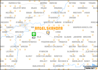 map of Andělská Hora