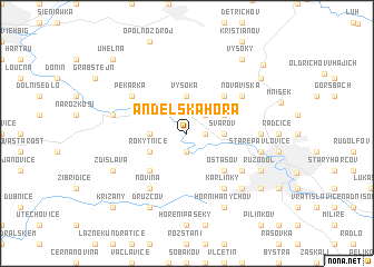 map of Andělská Hora