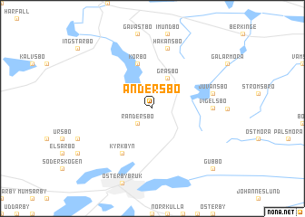 map of Andersbo