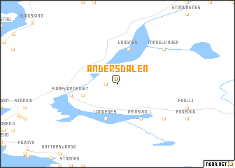 map of Andersdalen