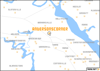 map of Andersons Corner