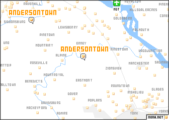 map of Andersontown