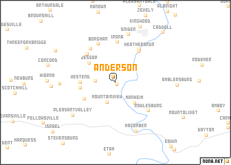 map of Anderson