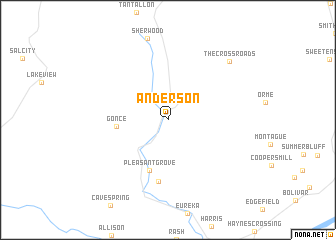 map of Anderson