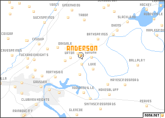 map of Anderson