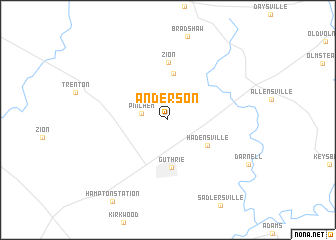 map of Anderson