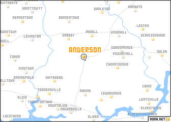 map of Anderson