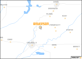 map of Anderson