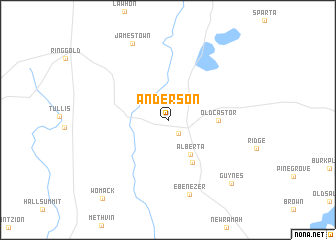 map of Anderson