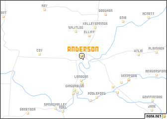 map of Anderson