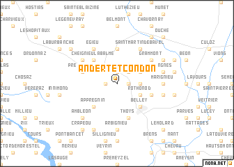 map of Andert-et-Condon