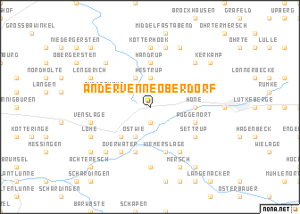 map of Andervenne Oberdorf