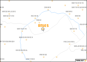 map of Andes